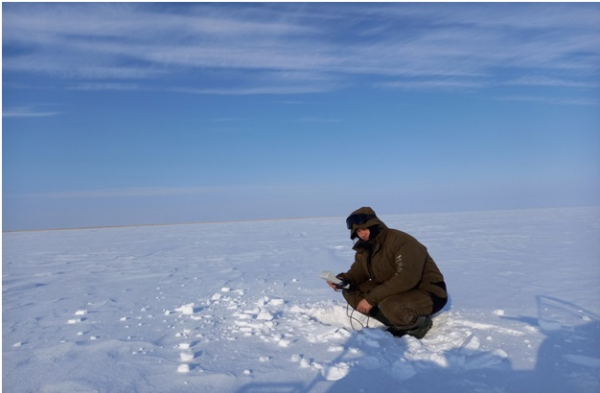 Наблюдения за состоянием зимовки рыб и зимним промыслом на оз. Чаны Новосибирской области, март 2021 г.